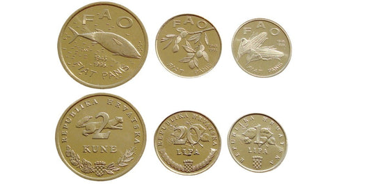 Zestaw menniczy Chorwacja x3 FAO 1995