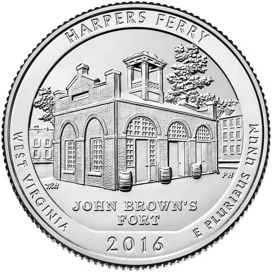 USA 25 c Park narodowy Harpers Ferry 2016 nr 33