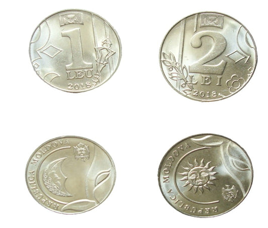Zestaw menniczy Mołdawia x 2 1,2 lei 2018