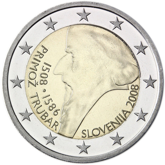 2 euro SŁOWENIA Primoż Trubar 2008
