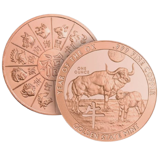 USA Year of the Ox 1 oz Cu.999