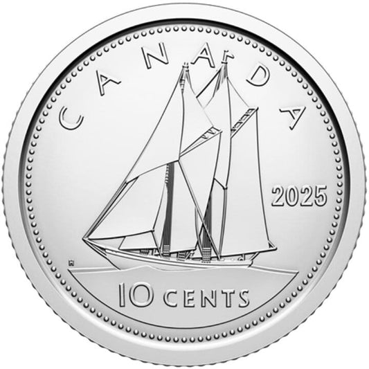Kanada 10 cent Żaglowiec / Karol III 2025